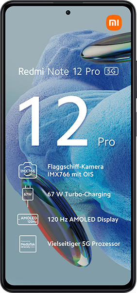 Xiaomi Redmi Note 12 Pro 5G mit Allnet Flatrate