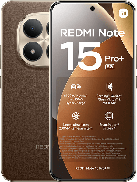Xiaomi REDMI Note 15 Pro+ 5G mit Allnet Flatrate